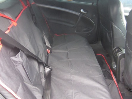 pet hammock black and red