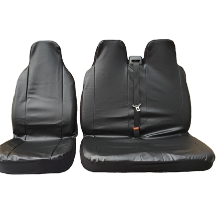 two plus one leather look van seat cover